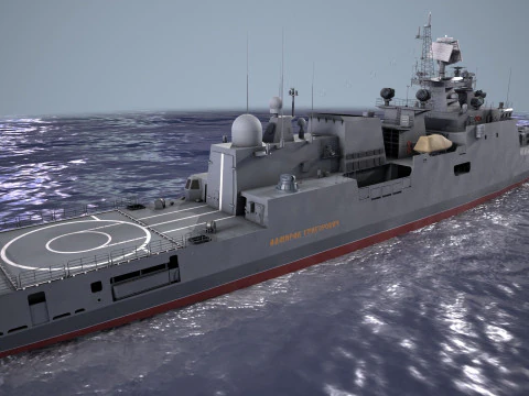 War Ship Fregat 11356 3D Model