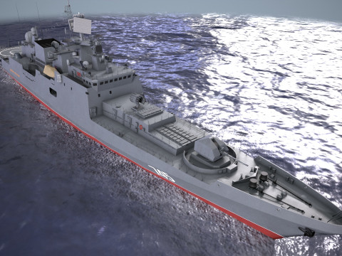 War Ship Fregat 11356 3D Model