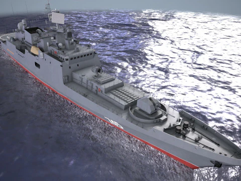 War Ship Fregat 11356 3D Model