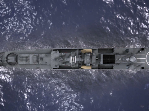 War Ship Fregat 11356 3D Model