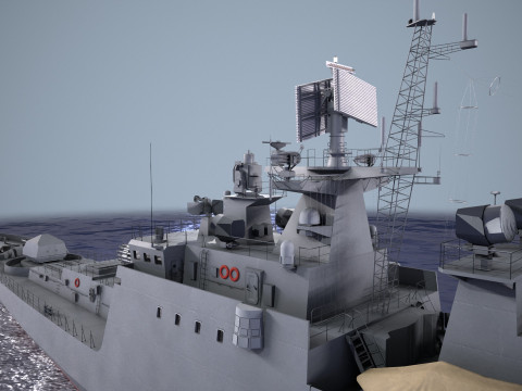 War Ship Fregat 11356 3D Model