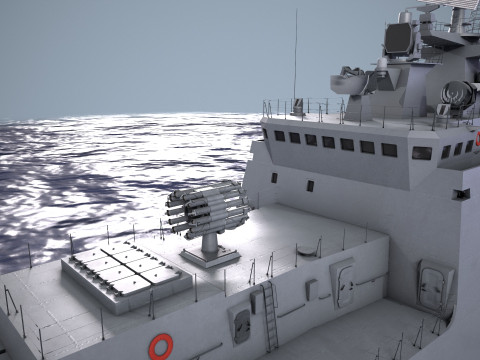 War Ship Fregat 11356 3D Model