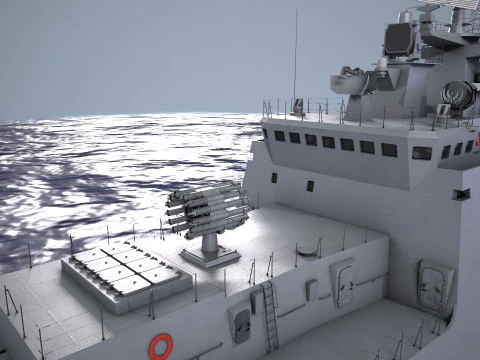 War Ship Fregat 11356 3D Model