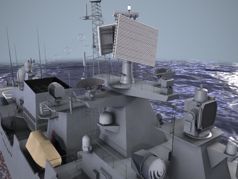 War Ship Fregat 11356 3D Model