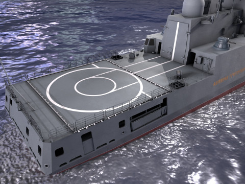 War Ship Fregat 11356 3D Model