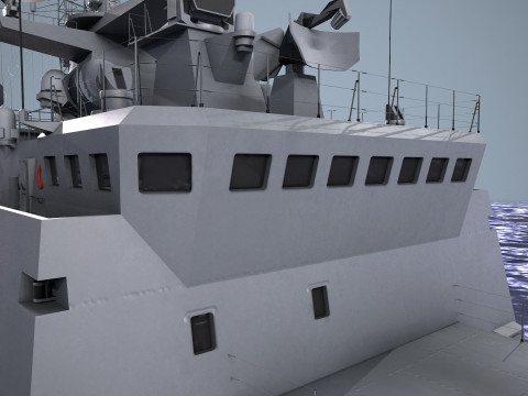 War Ship Fregat 11356 3D Model