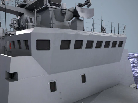 War Ship Fregat 11356 3D Model