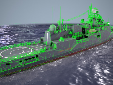 War Ship Fregat 11356 3D Model