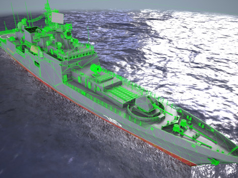 War Ship Fregat 11356 3D Model