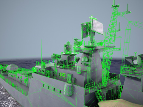 War Ship Fregat 11356 3D Model