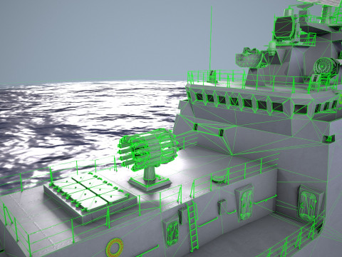 War Ship Fregat 11356 3D Model
