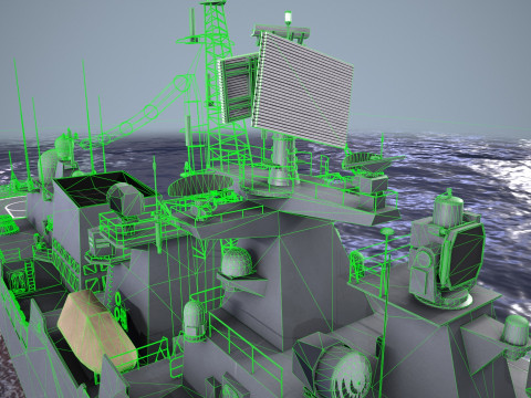 War Ship Fregat 11356 3D Model