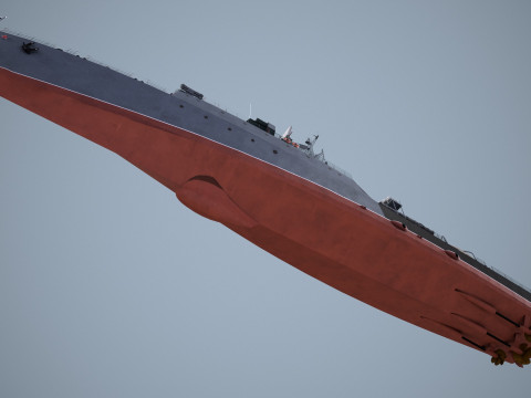 War Ship Corvette 1124M 3D Model