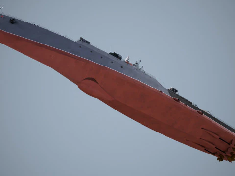 War Ship Corvette 1124M 3D Model