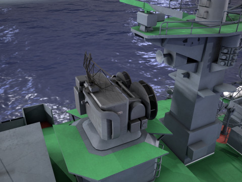 War Ship Corvette 1124M 3D Model