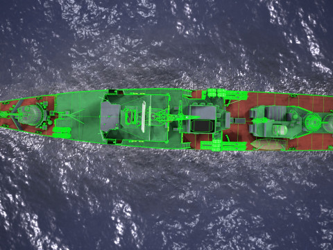 War Ship Corvette 1124M 3D Model