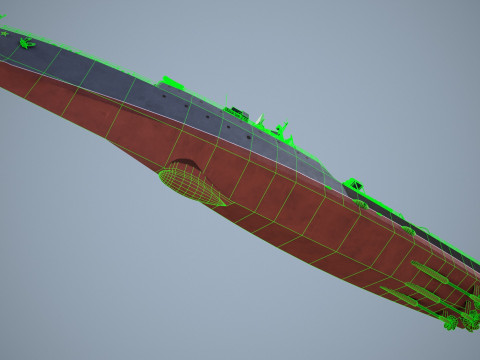 War Ship Corvette 1124M 3D Model