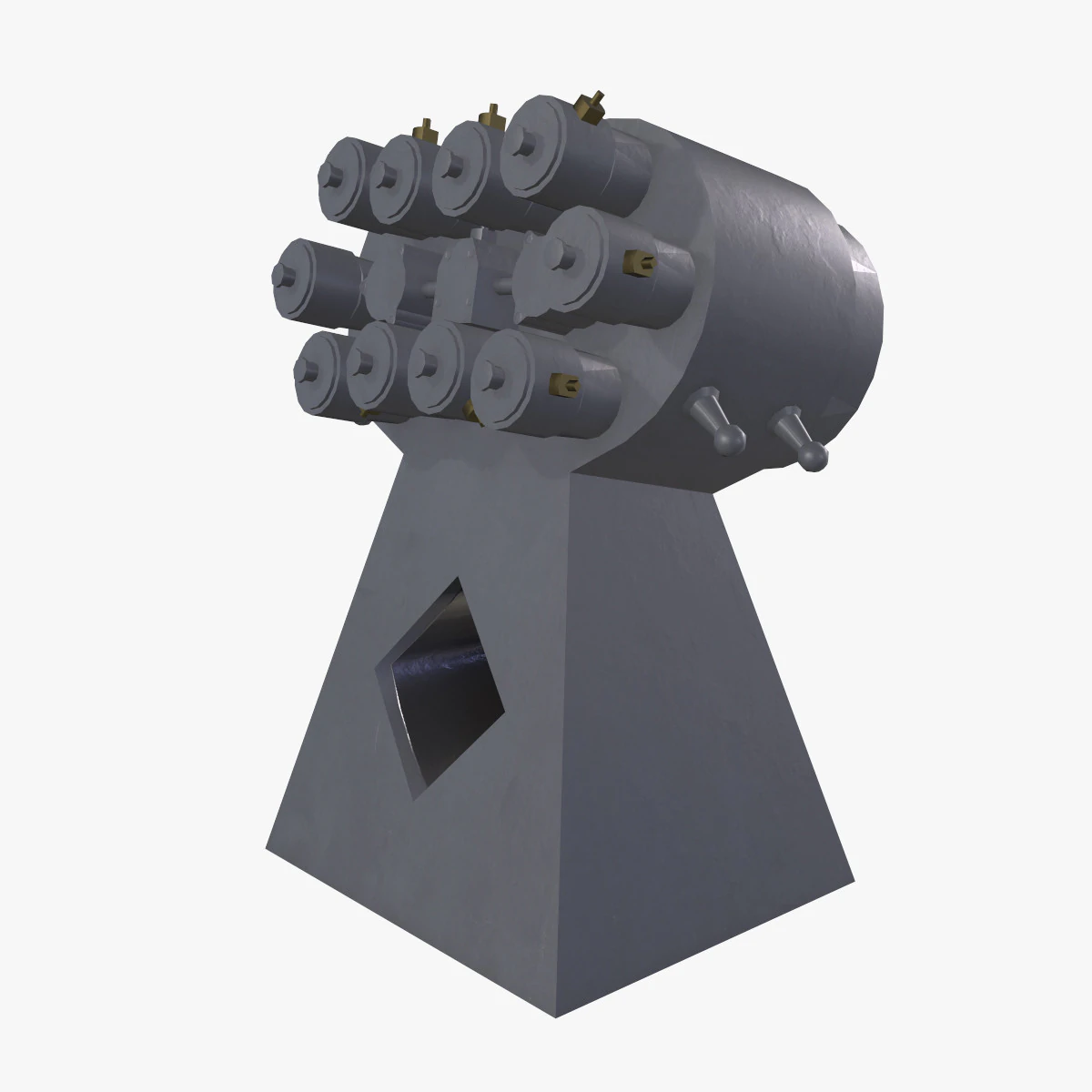 War Ship Countermeasures System KT-216 3D Model .c4d .max .obj .3ds .fbx .stl .blend
