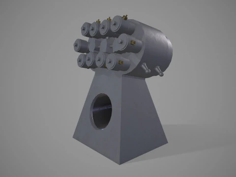 War Ship Countermeasures System KT-216 3D Model