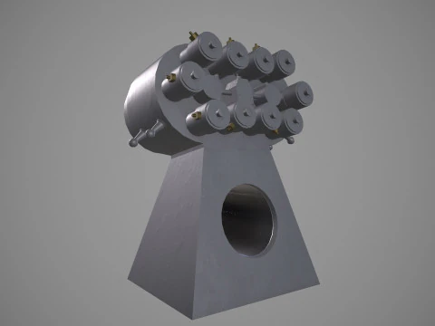 War Ship Countermeasures System KT-216 3D Model