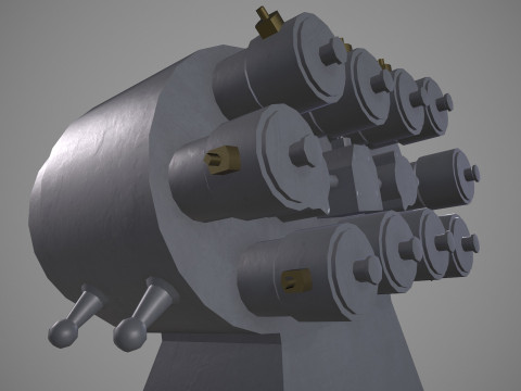 War Ship Countermeasures System KT-216 3D Modell