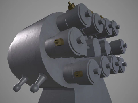 War Ship Countermeasures System KT-216 3D Model