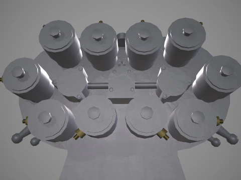 War Ship Countermeasures System KT-216 3D Model