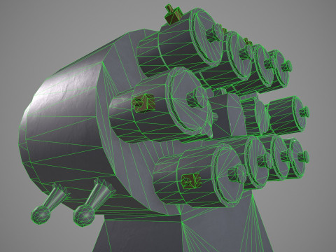 War Ship Countermeasures System KT-216 3D Modell