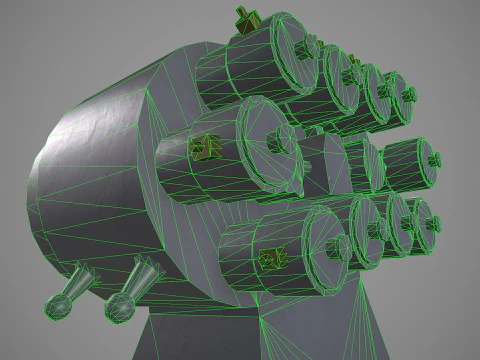 War Ship Countermeasures System KT-216 3D Model