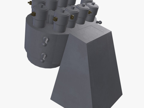 War Ship Countermeasures System KT-216 2 Modelo 3D