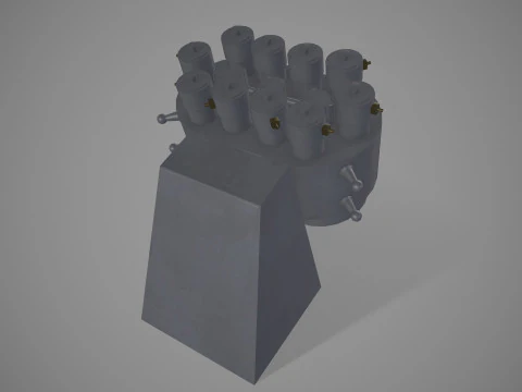 War Ship Countermeasures System KT-216 2 3D Model