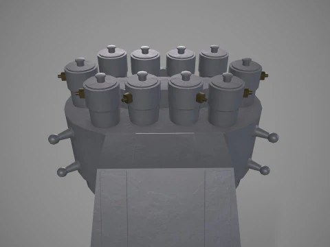 War Ship Countermeasures System KT-216 2 3D Model