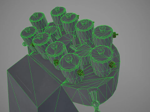 War Ship Countermeasures System KT-216 2 3D Model