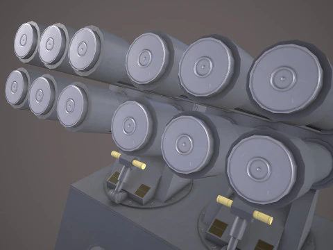 War Ship Countermeasures System KT-308 3D Model