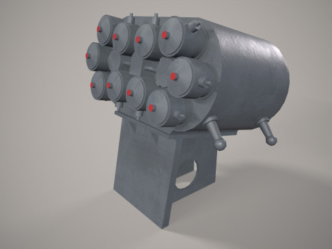 War Ship Countermeasures System PK-10 3D 模型