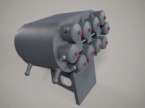 War Ship Countermeasures System PK-10 3D Model