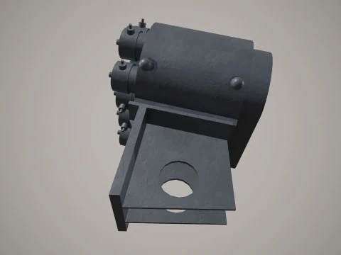 War Ship Countermeasures System PK-10 3D Model