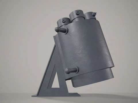 War Ship Countermeasures System PK-10 3D Model