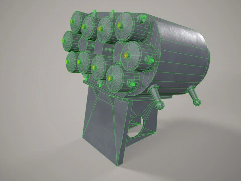 War Ship Countermeasures System PK-10 3D Model