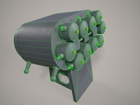 War Ship Countermeasures System PK-10 3D 模型