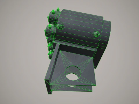 War Ship Countermeasures System PK-10 3D Model
