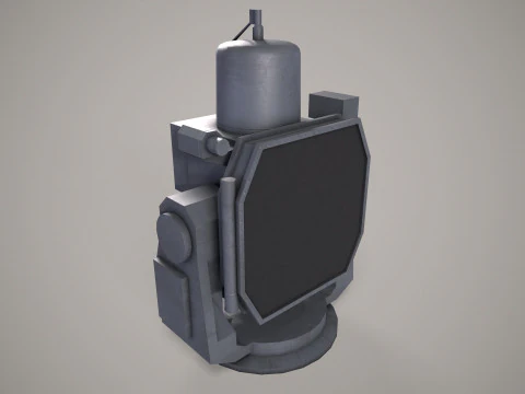 War Ship Radar Station 5P-10 Puma 3D Model