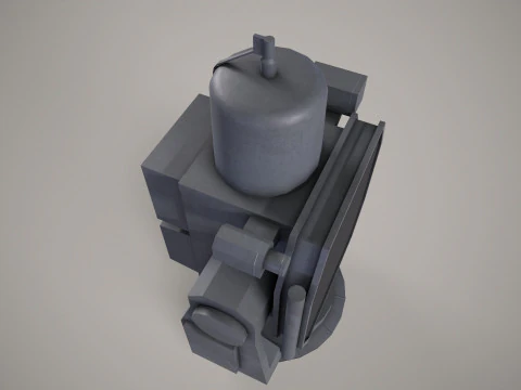 War Ship Radar Station 5P-10 Puma 3D Model
