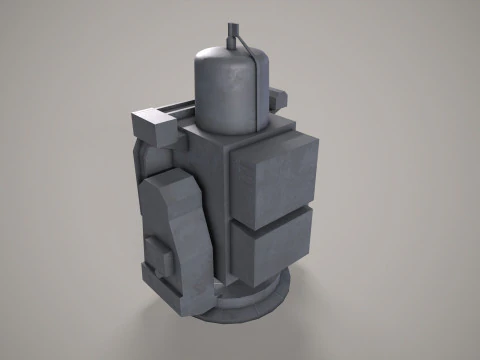 War Ship Radar Station 5P-10 Puma 3D Model
