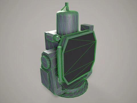 War Ship Radar Station 5P-10 Puma 3D Model