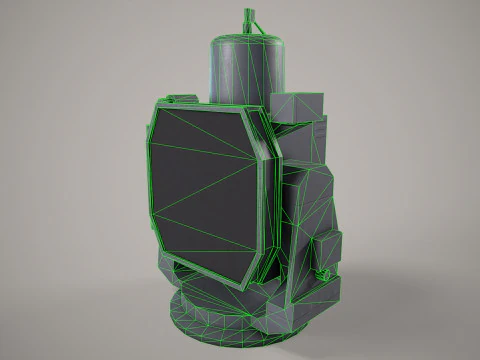 War Ship Radar Station 5P-10 Puma 3D Model