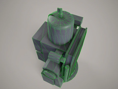 War Ship Radar Station 5P-10 Puma 3D Model