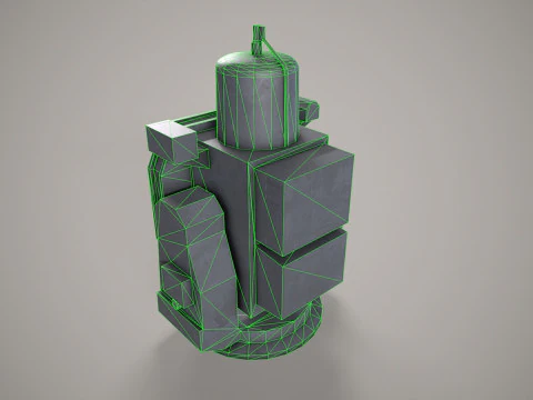War Ship Radar Station 5P-10 Puma 3D Model