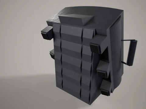 War Ship Radar Station 5P-27 Furke 3D Model
