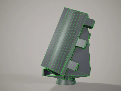 War Ship Radar Station 5P-27 Furke 3D Model